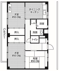 ビレッジハウス阿久和5号棟 (307号室)の物件間取画像